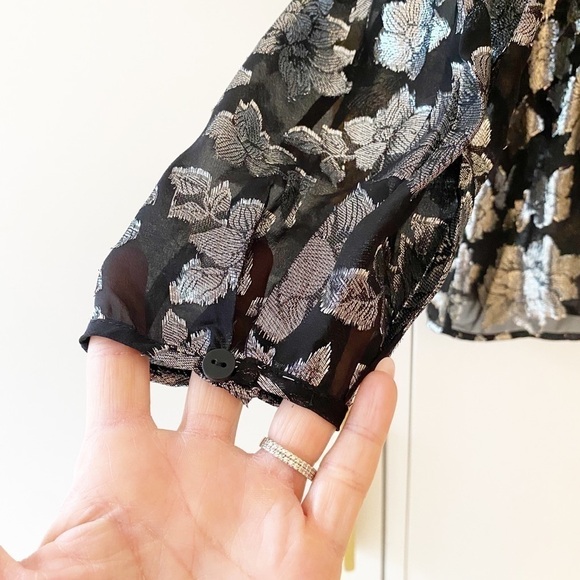 𝅺BNWT Club Monaco Crewneck Jacquard Top - Picture 11 of 17